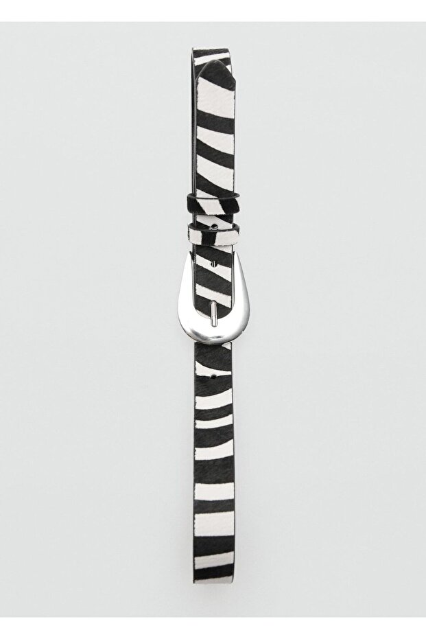 Zebra desenli deri kemer - 4