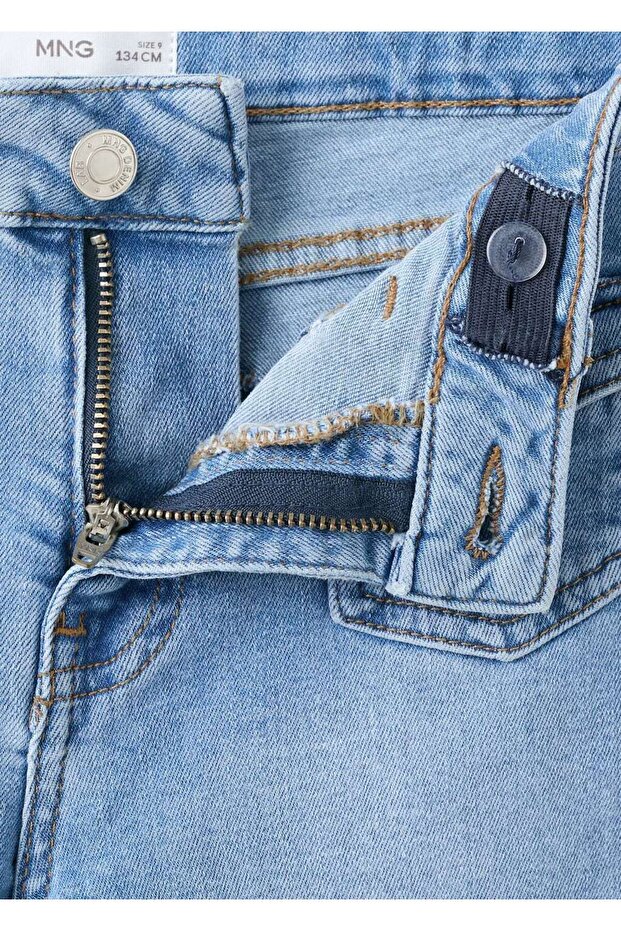 İspanyol paça cepli jean pantolon - 3