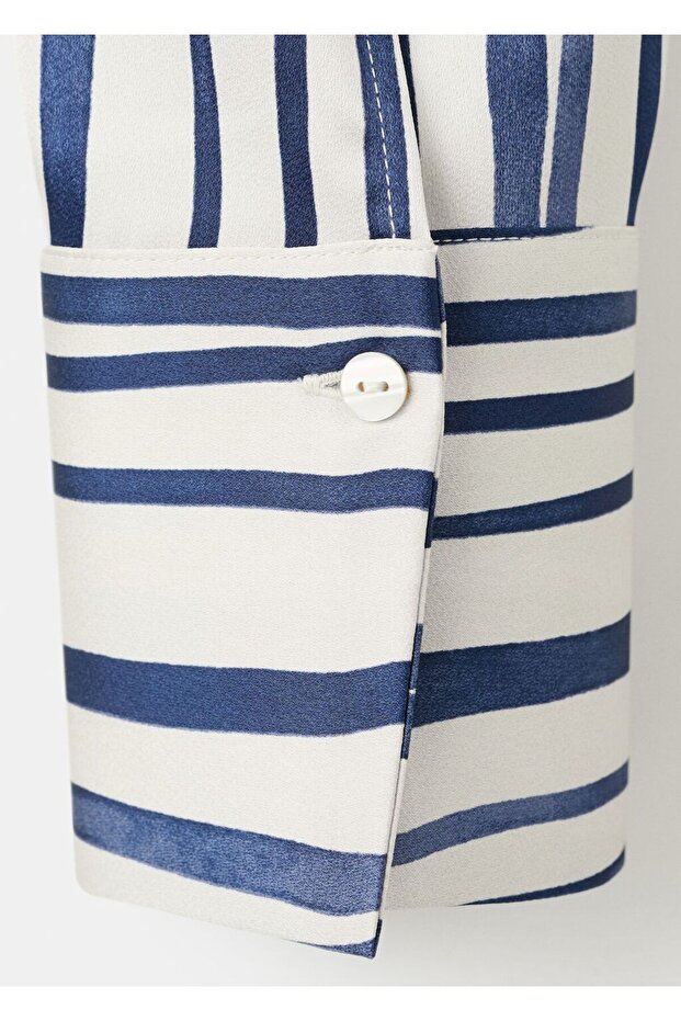 Dökümlü desenli gömlek - 5