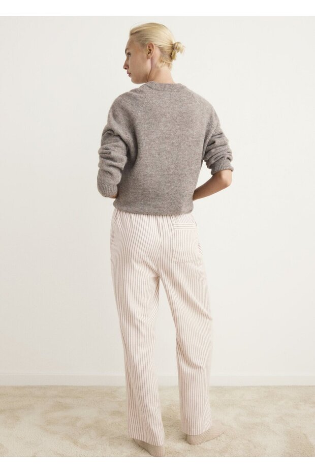 Gewebte gestreifte Flanellhose - 4