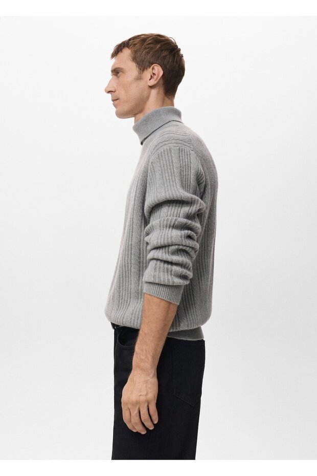 Kalıplı boğazlı kazak - 7