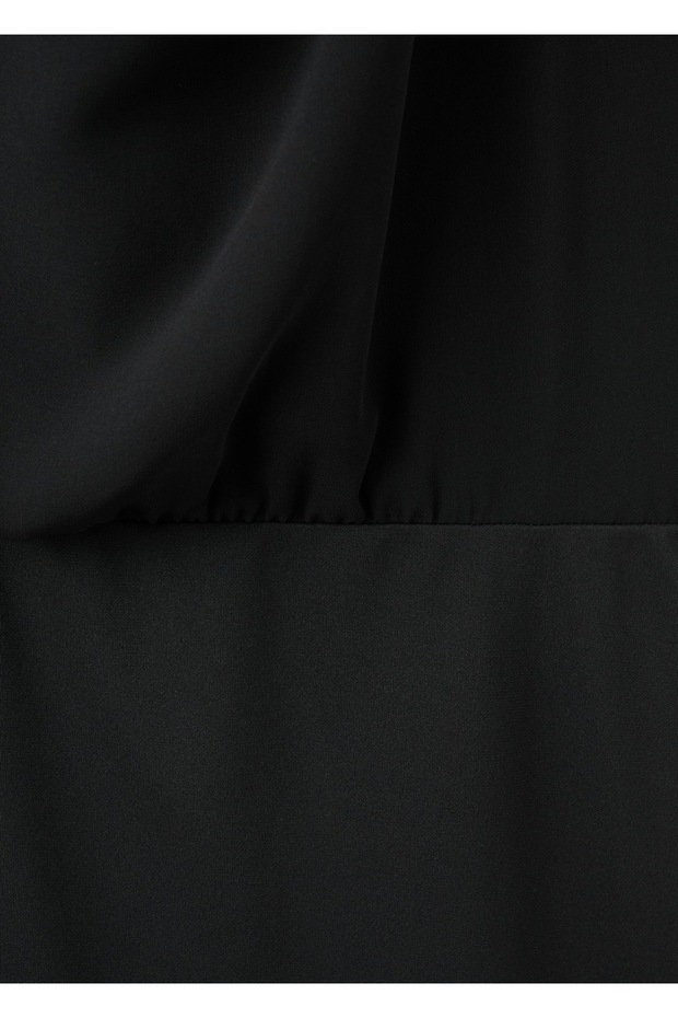 Kurdeleli halter yakalı elbise - 3