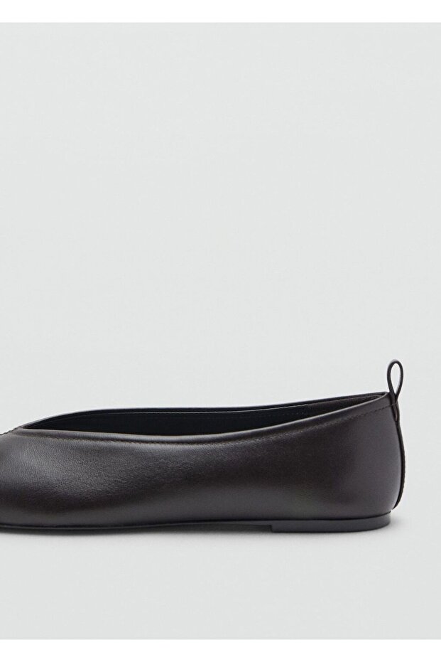 Düz tabanlı deri ayakkabı - 5