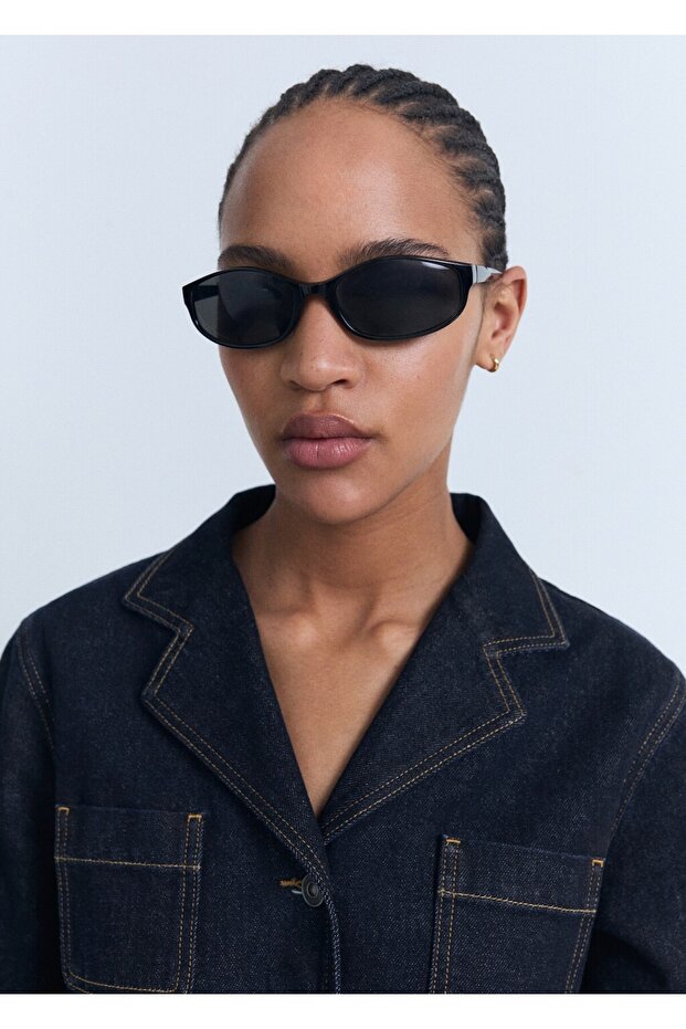 Dar kesim cepli denim ceket - 6