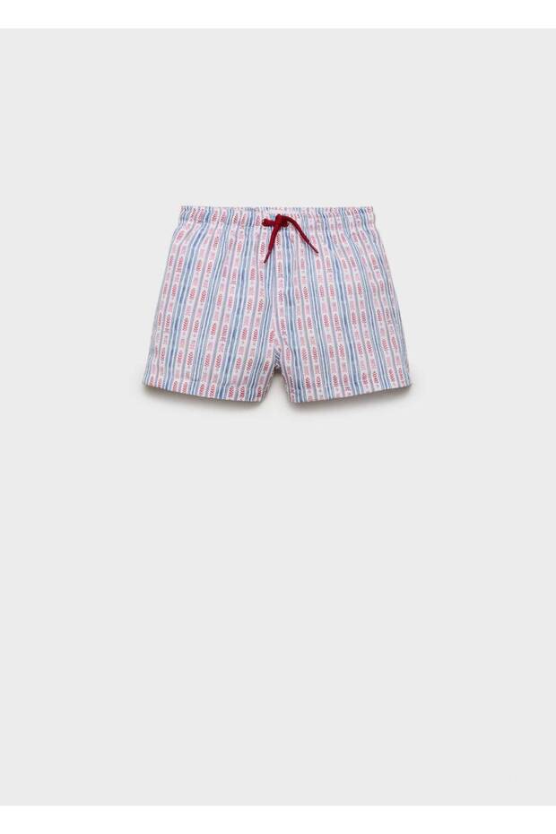 Desenli şort mayo - 1