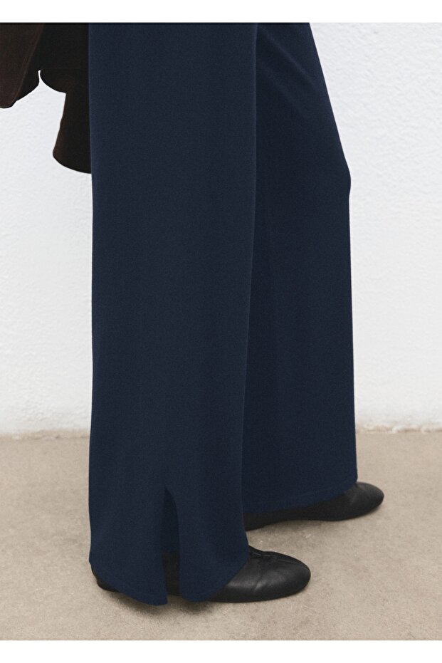 Pamuklu keten triko pantolon - 7