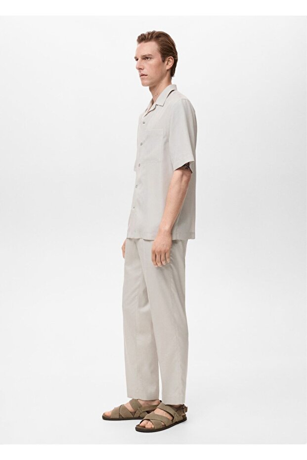 Regular kesim lyocell gömlek - 7