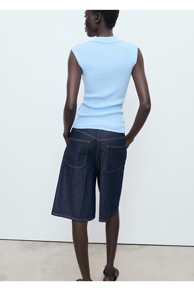 Polo yaka triko bluz - 4