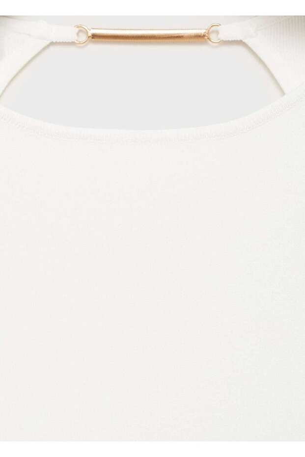 Sırtı açık triko elbise - 8