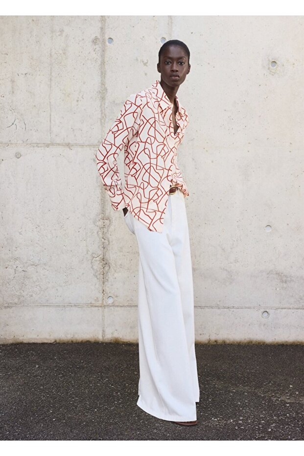 Soyut desenli gömlek - 2