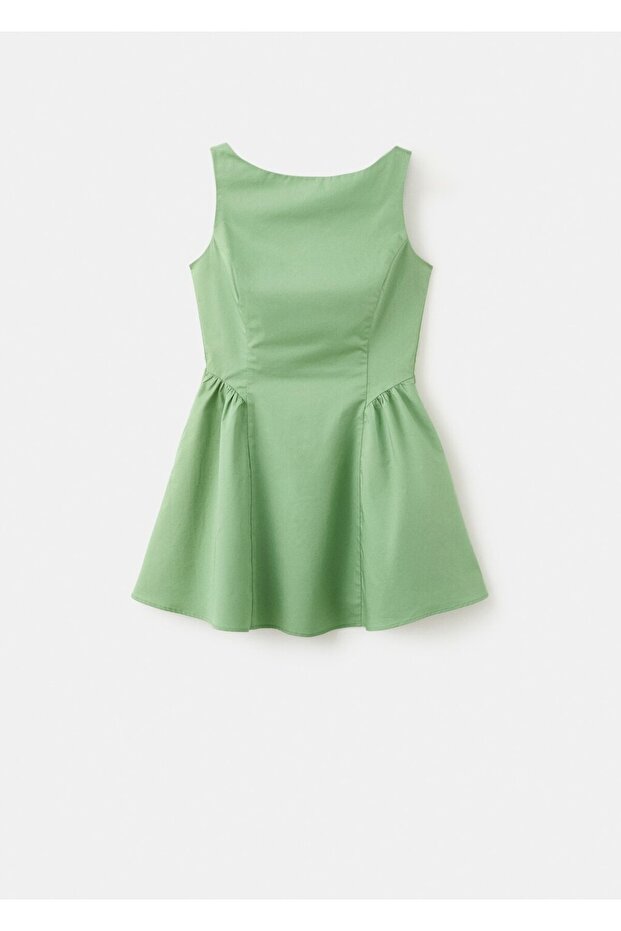 Evaze pamuklu elbise - 3