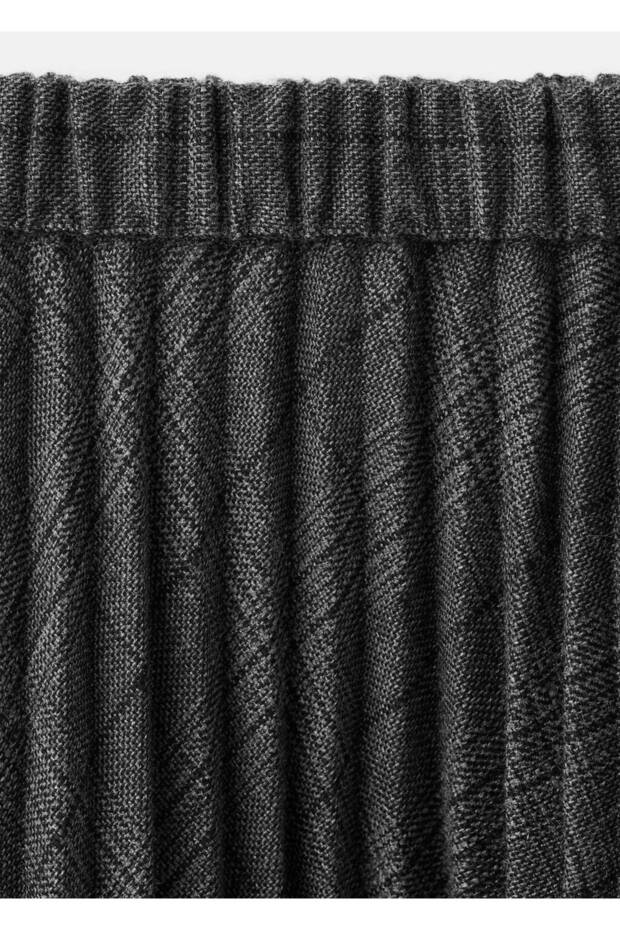 Kareli ve pileli etek - 6