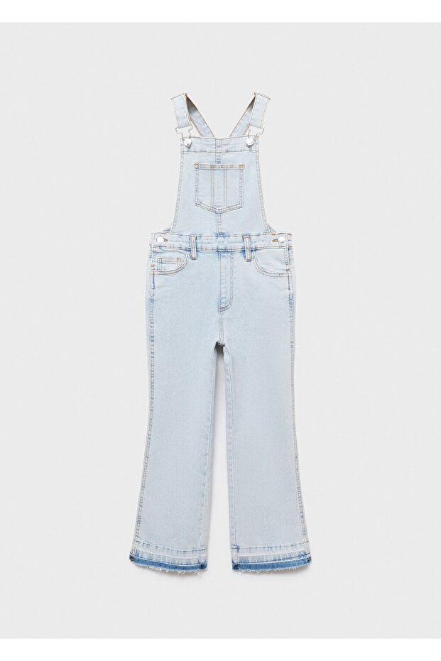 Pamuklu denim tulum - 3