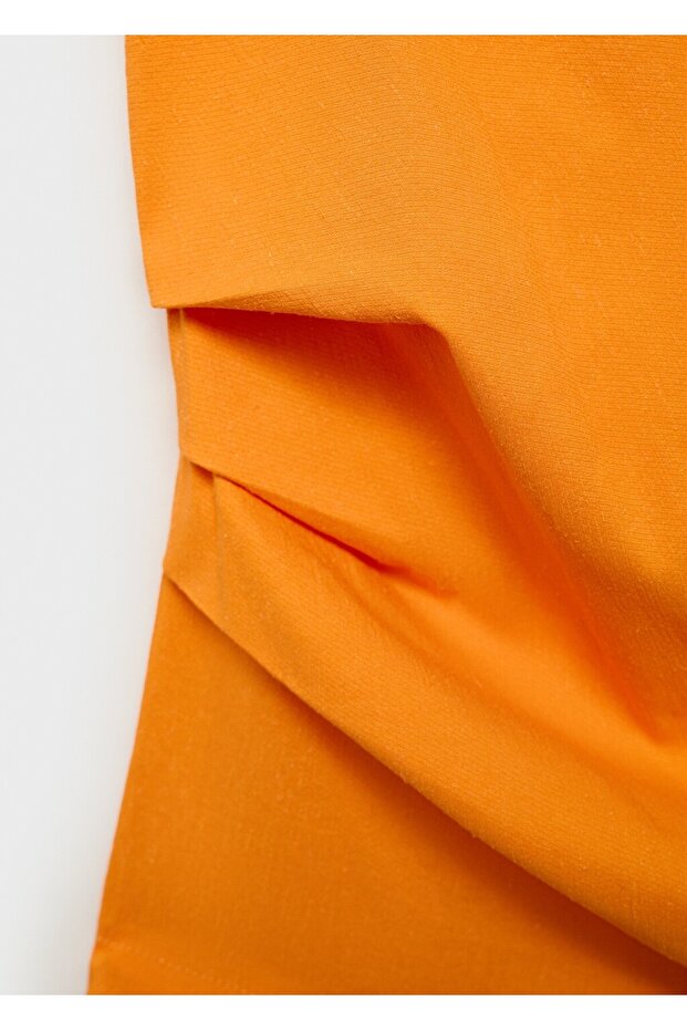 Asimetrik straplez bluz - 8