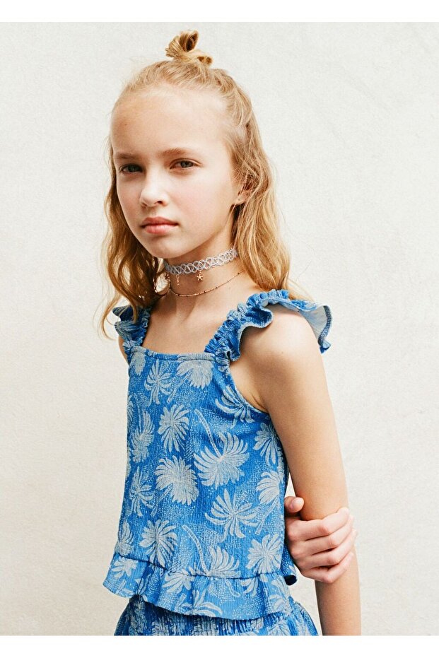 Bluse mit Volantmuster - 4