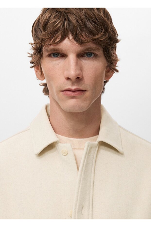 Düğmeli flanel gömlek ceket - 6