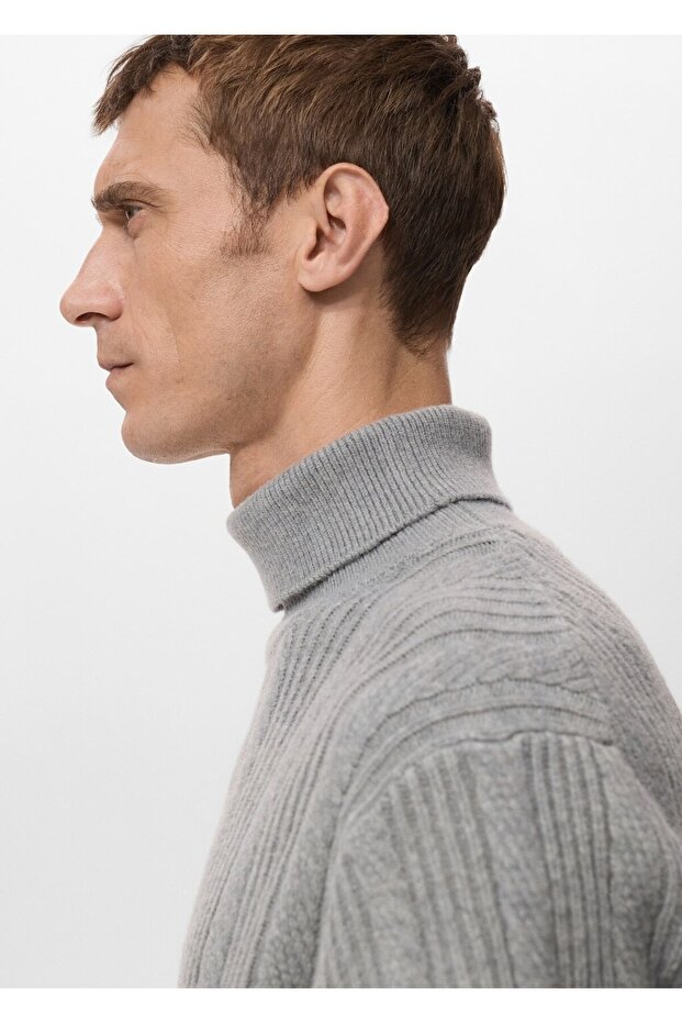 Kalıplı boğazlı kazak - 6