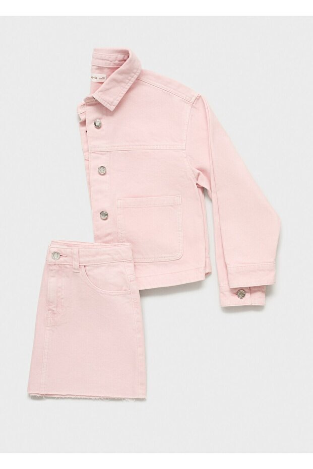 Dikişsiz denim etek - 7