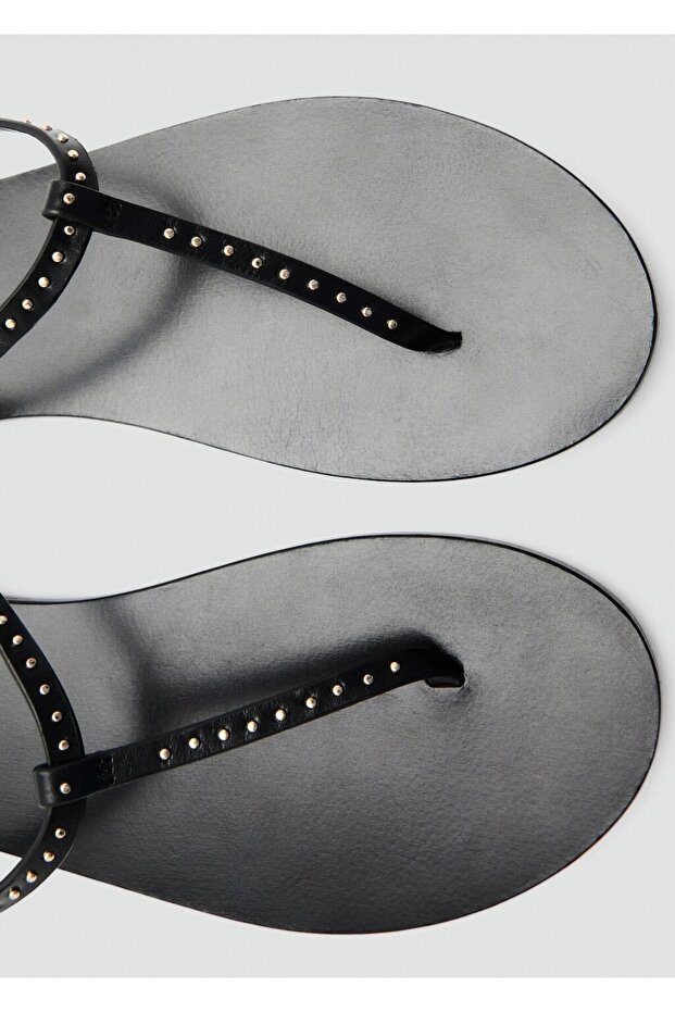 Mini zımbalı deri sandalet - 6