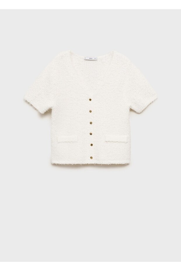 Kısa kollu bouclé ceket - 3