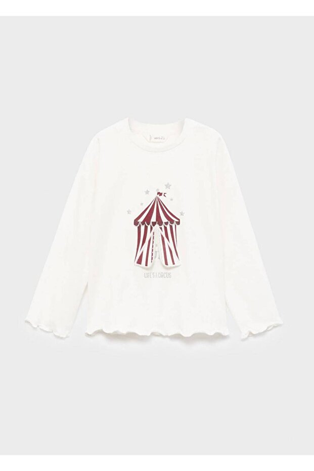 Simli işlemeli t-shirt - 1