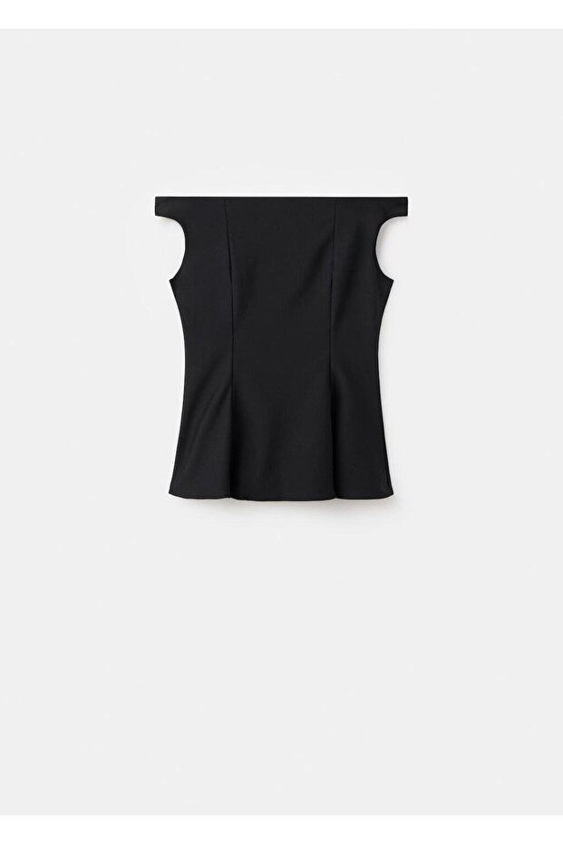 Straplez peplum bluz - 3