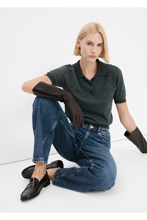 Düz kesim düşük bel jean - 6