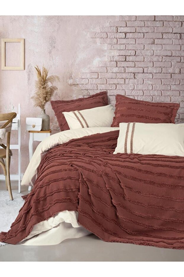 طقم غطاء لحاف مزدوج من Ranforce Limi Rolf Cinnamon
