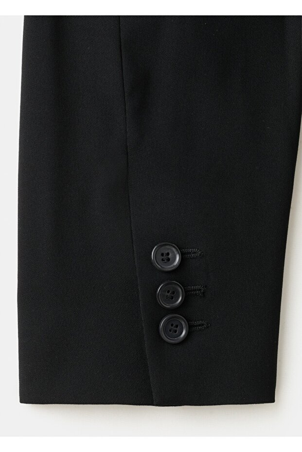 Fular detaylı blazer ceket - 5