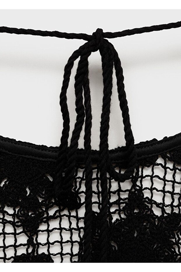 Dantel kısa elbise - 5