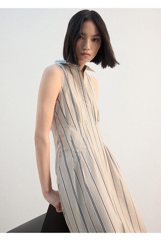 Evaze gömlek elbise - 1