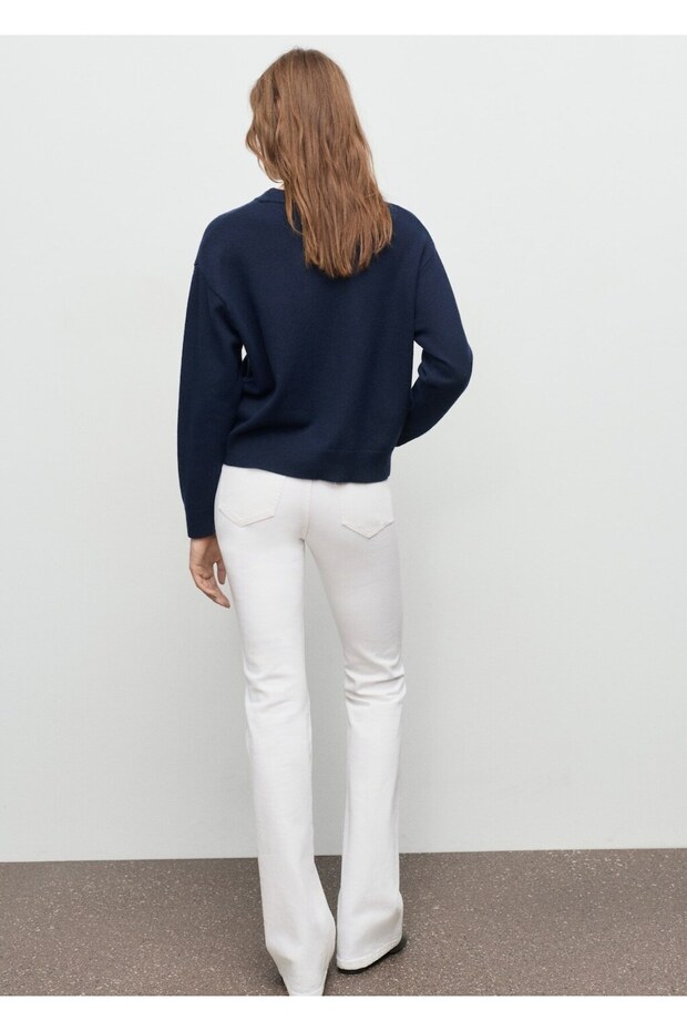 Yuvarlak yaka triko kazak - 4