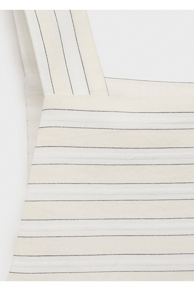 Çizgili askılı bluz - 8