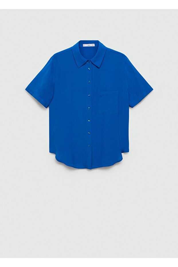 Kısa kollu akışkan gömlek - 3