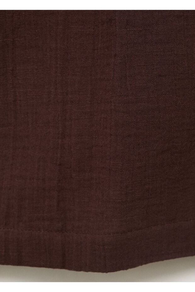 Pamuklu bağcıklı şort - 5