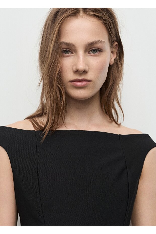 Straplez peplum bluz - 4