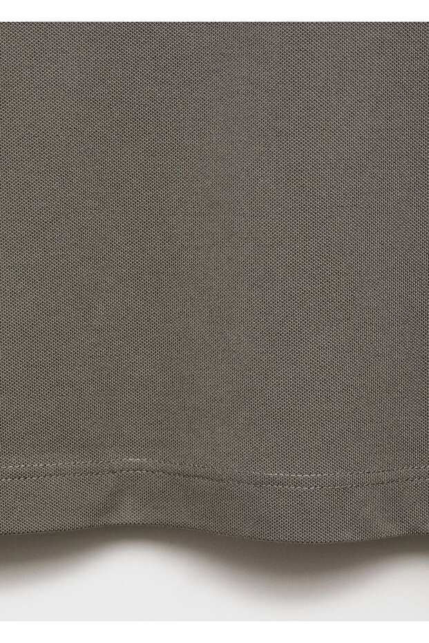 Pamuklu pike polo gömlek - 5