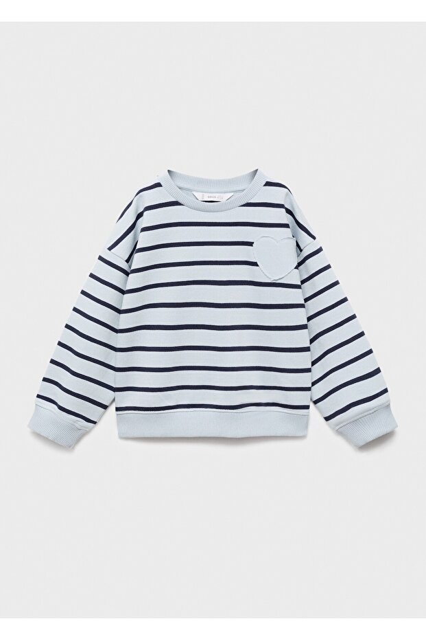 Kalp işlemeli sweatshirt - 1