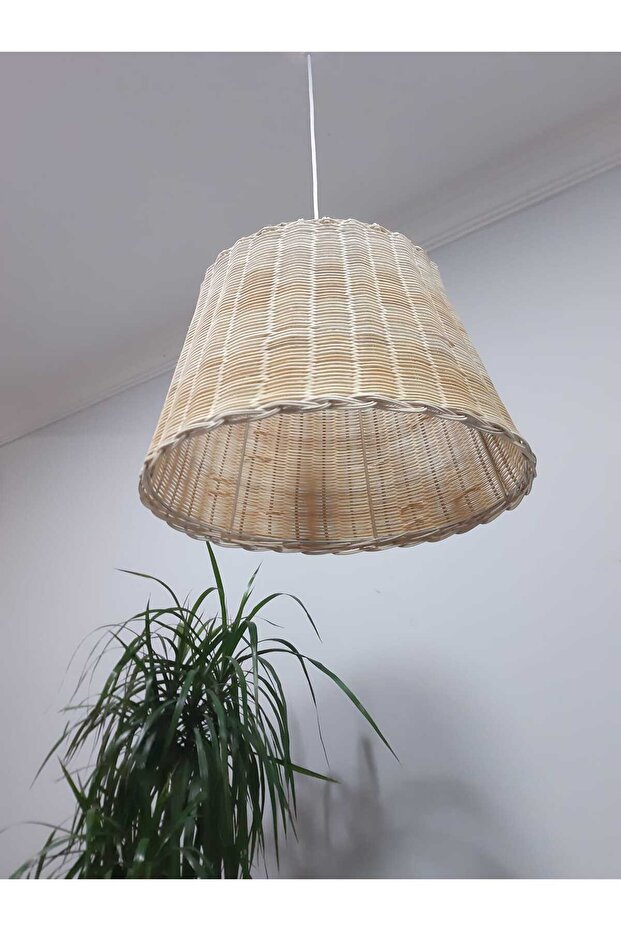 Rattan Bambu Hasır Avize 30cm - 1