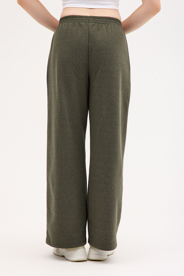 Basic Bol Paça Eşofman Altı Haki - 4