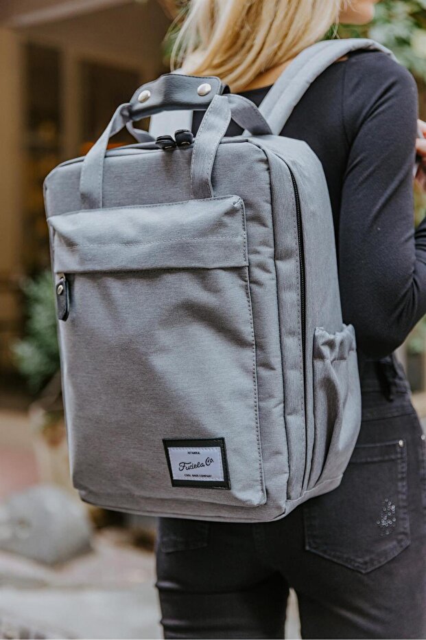 حقيبة ظهر ليما رمادية - 7
