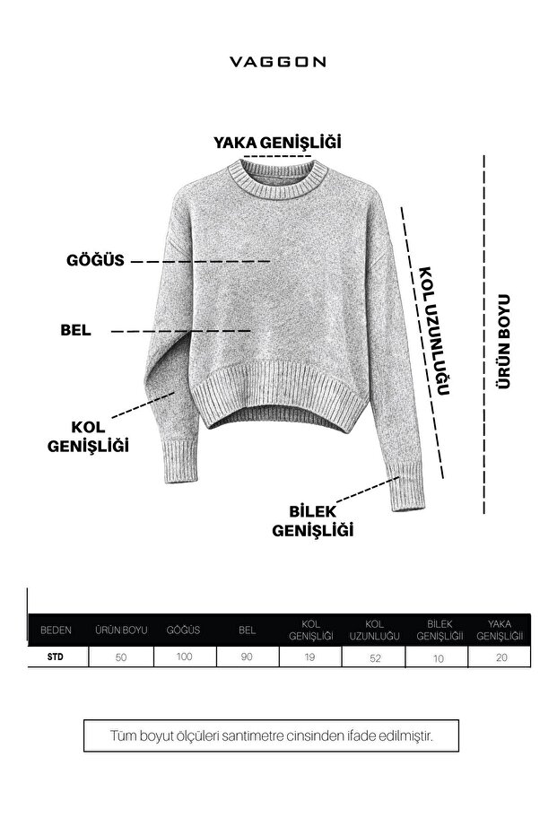 Antrasit Oversize Kısa Kazak - 6