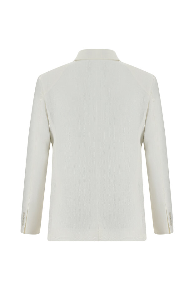 سترة من الكتان بنقشة 7 دروب سليم فيت ضيقة القص - 2