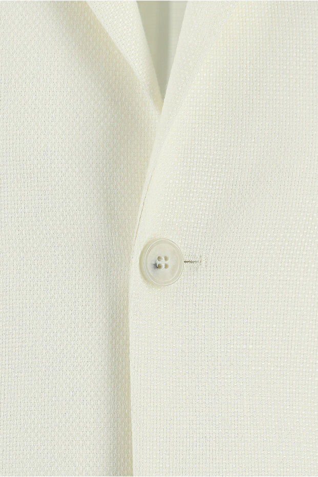 سترة من الكتان بنقشة 7 دروب سليم فيت ضيقة القص - 3