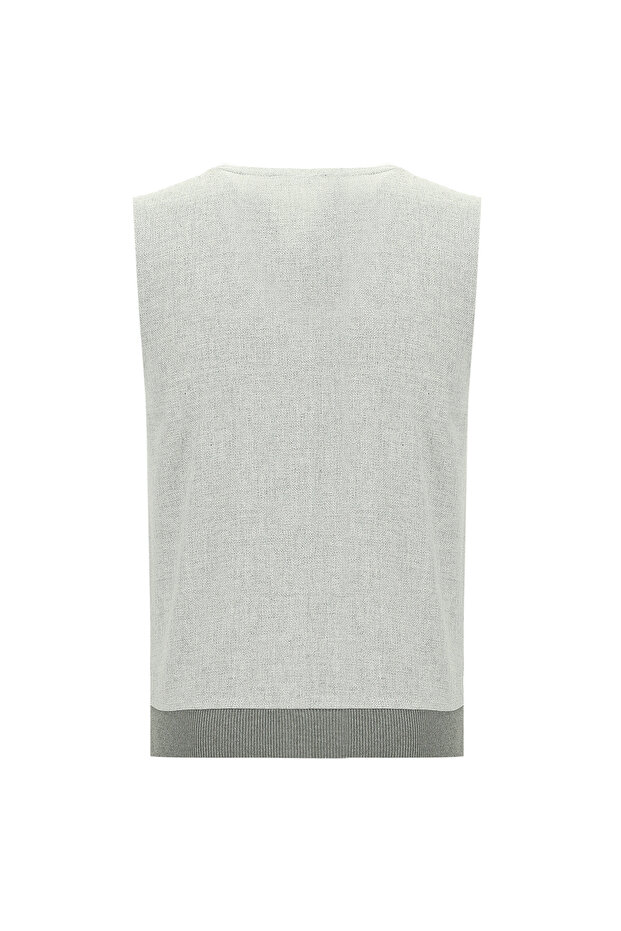 Pamuklu Triko Yelek - 2