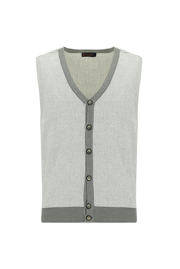 Pamuklu Triko Yelek - 1