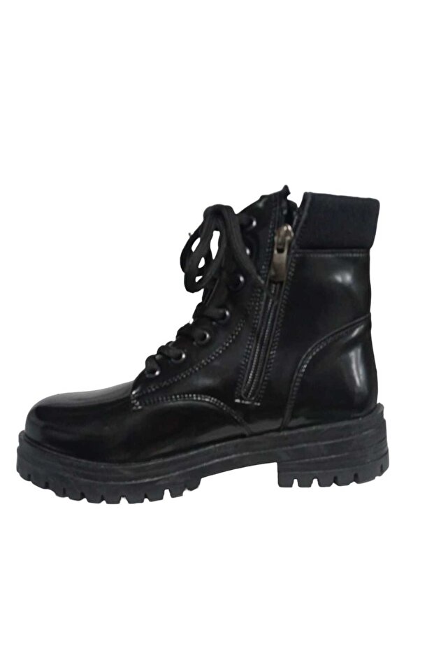 1122 Model Parlak Cilt Çocuk Botu - 2