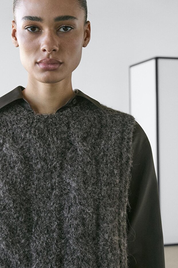 Alpaka karışımlı önlük - 4