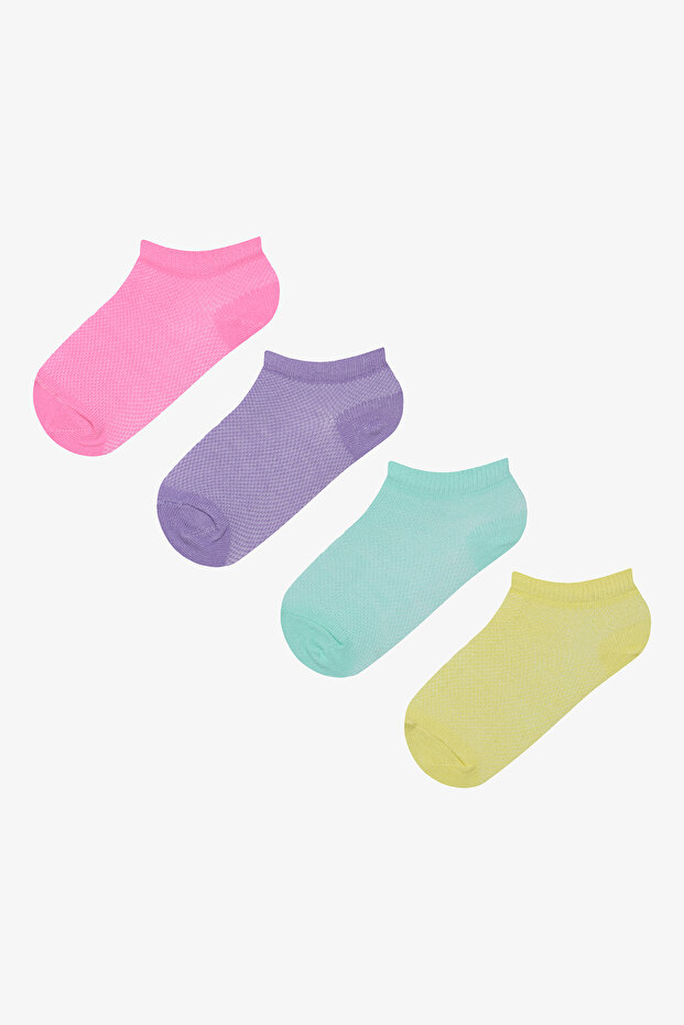 Kız Çocuk Basic Colorful 4lü Patik Çorap - 1