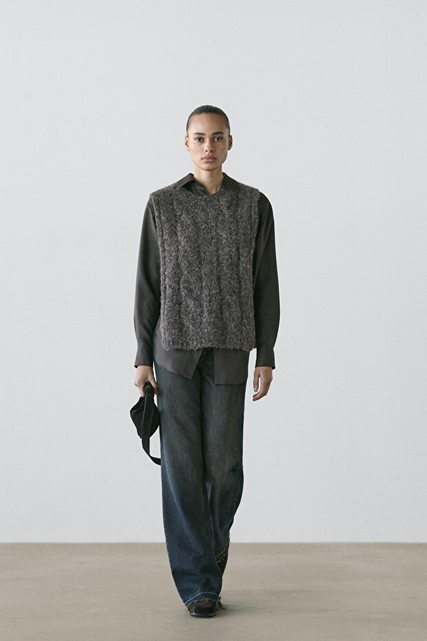 Alpaka karışımlı önlük - 1